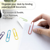 Paper Clips-Assorted Colors (Vynil Coated)/Jumbo 100ct.