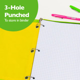 Graph Filler Paper-100 Sheets  (4 to 1" Quad/Ruled)