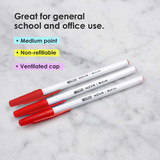 Ball Point Pen-Nova Medium/Red (Dozen)