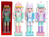Nutcraker 9in Xmas Wood Candy Shop 3 Asst.Styles., MOQ:6