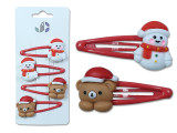 Hair Clip 4pk 1.85in Resin 2 Styles/Pack. Polybag w/Insert., MOQ:12