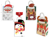 Gift Bags Small 2pk Xmas Die-Cut Character/Paper 4 Asst.Styles. h/c., MOQ:12