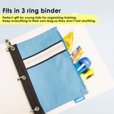 Pencil Pouch-3 Rings/Bright Colors