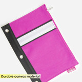 Pencil Pouch-3 Rings/Bright Colors
