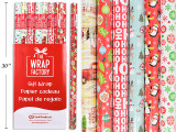 Wrap 30in x 72in Xmas Single Roll/Dsp. 6 Asst.Styles, 49/dsp, MOQ:49