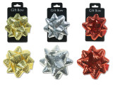 Bows 4in x 15Loops Glitter Confetti Xmas Gift  3 Cols. t.o.c., MOQ:12