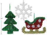 Hanging Decoration-Xmas Tinsel 3 Asst.Styles, Cht, MOQ:12