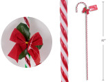 Candy Cane Decoration w/Bow 32in  1 Asst. Cht., MOQ:24