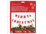 Banner 12ft Glitter MERRY CHRISTMAS Polybag w/Insert., MOQ:12