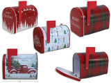 Mail Tin Box w/Flag 5-1/8in(L) x 3.75in(H)  4 Asst.Styles., MOQ:12