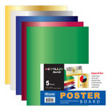 Poster Board 11"x 14" Metallic/Assorted Colors 5Pk