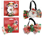 Pet Bowtie Ribbon  Xmas Glitter Character Neck Size: 5.5in to 9.85in. 2 Asst.Styles. T.o.c., MOQ:12