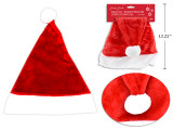 Santa Hat 17in Plush w/ White Plush Trim. Red Colour Only. H/C, MOQ:12