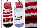 Socks Ladies 9in Slippers Non-Slip Cozy One Size. 2 Asst.Styles. J-hook w/Header., MOQ:12