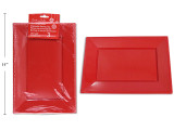 Serving Tray-Disposable Rectangular Plastic 3pk 13in x 9-1/8in Shrink Wrap w/h/c, MOQ:12