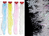 Garland-Tinsel Iridescent Snowflake  6.56ft x 4ply  3.15in Tips. 4 Asst. Fold Over h/c., MOQ:24