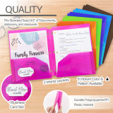 Portfolio-2 Pockets Plastic/Assorted Colors