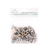 Craft Letters Silver-Wood/Glitter 78ct.