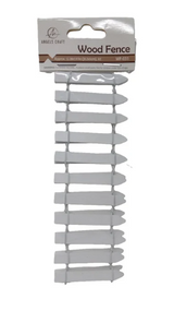 Wood Fence-White 12.28 x 1.97 in (31.2x5cm)
