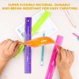 Ruler 12" Plastic/Shatterproof Flexible-Neon Colors