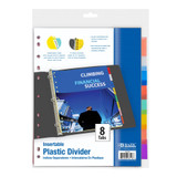 Index Dividers-8 Tabs (Color Tabs)(Plastic)