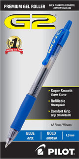 Pen G2 Blue Ink/Bold (Retractable) (Dozen)