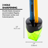 Sharpener-2 Holes w/Receptacle (Dual Blades)