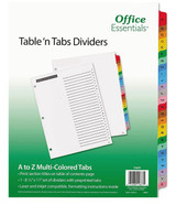 Index Dividers Colors/ A-Z Tabs