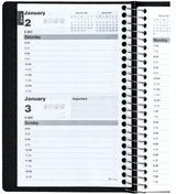 Planner 2027 Daily Appointment 8 x 5" Black
