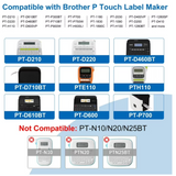Labeling Tape TZE-231 Black Print on White Tape (1/2") 7ct.