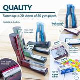 Stapler Bazic Stand-Up w/500 Standard Staples (20 Sheet Capacity)