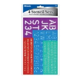 Stencil Lettering Set 4ct.