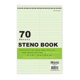 Steno Book 6" X 9" Green Tint Gregg Ruled  80ct.