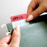 Filing Tabs Bazic Assorted Colors/Stick On  5Pk