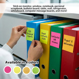 Stick On Notes 1.5"x 2" Neon Colors (70 Sheets Per Pad) 4ct.
