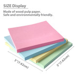 Stick On Notes 3"x 3" Pastel Colors (50 Sheets Per Pad) 4ct.
