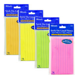 Stick On Notes 3"x 5" Neon Colors-Lined (70 Sheets)