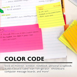 Stick On Notes 3"x 5" Neon Colors-Lined (70 Sheets)
