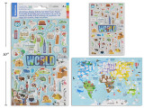Stickers-World Map w/Poster Sheet