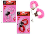 Metal with Plush Love Cuffs. 2 Asst.Colours. b/c.
