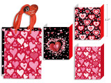 3pk Matte Finish Giftbag - Small Matte Finish w/Satin Handle