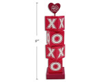 8.46in x2.16in MDF Heart Stacking Tower Tabletop Decor.