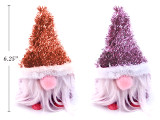 6.25in V'tine Tinsel Gnome Tabletop Decoration. 2 Asst. Cht.