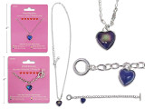 Mood Heart Bracelet / Necklace. Heart Size: 5/8in x 0.5in. 2 Asst.Styles. T.o.c.
