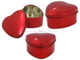 2.75in x 1.38in Heart Shaped Tin Box.