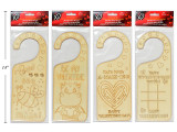 11in V'tine Decor Your Own 2-Layered Wooden Door Hanger. 4 Asst.Styles. Pbh. English Only