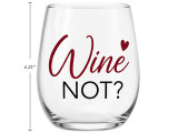 450ml Vtine Printed Stemless Wine Glass. 2 Asst.Styles.