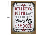 15.75in x 11.75in V'tine Vintage Sign Framed MDF Plaque. English Only