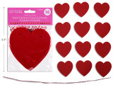 Decor Your Own Felt Heart Garland. Incl: 16pcs Heart + 1.9m String. Pbh.