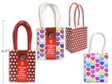 5pk Mini Glossy Giftbag w/Twisted Paper Handle. Belly Band.